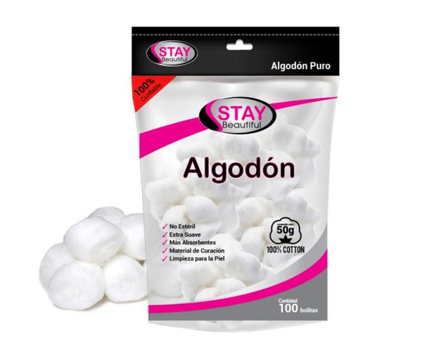 ALGODON EN BOLITAS X100 STAY BEAUTIFUL