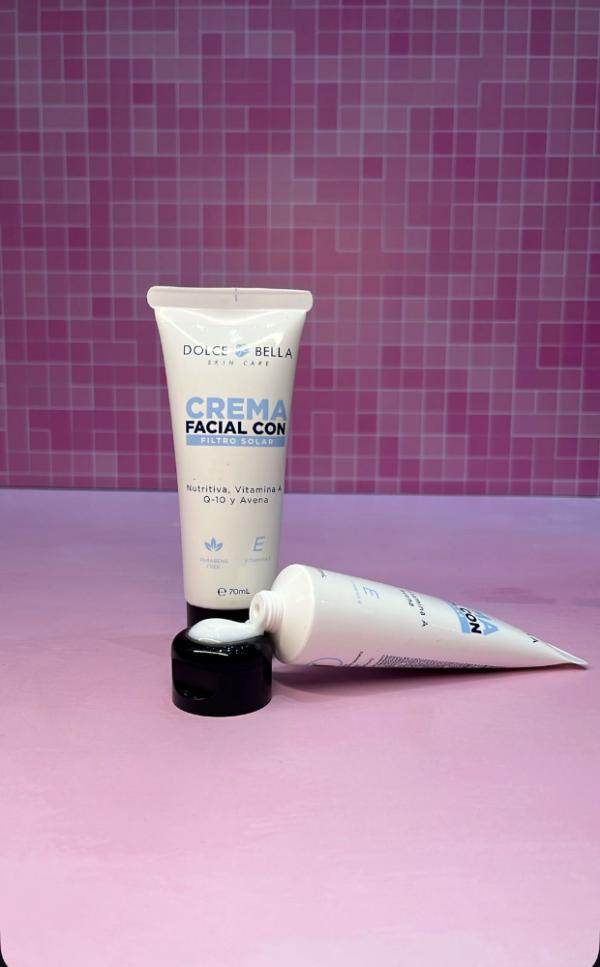 CREMA FACIAL CON FILTRO SOLAR VIT A Q1O AVENA DOLCE BELLA