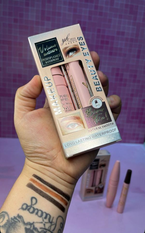 mascara de pestanas y lapiz 4 puntas ÿcejas yh-623m