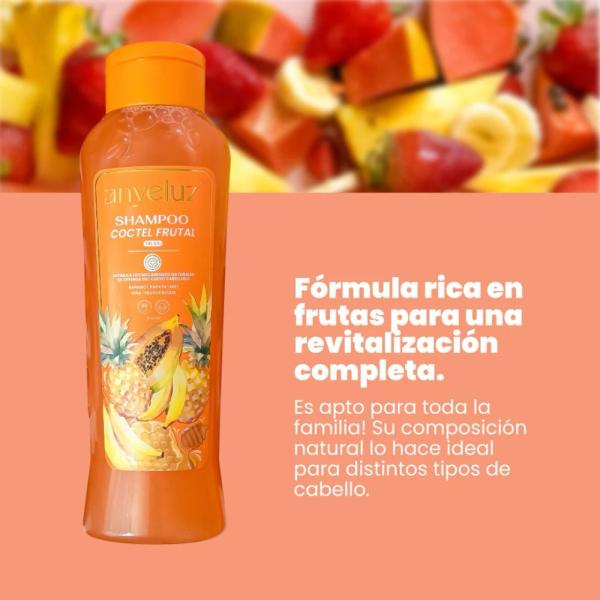 SHAMPOO CON COCTEL FRUTAL   ANYELUZ 500 ML
