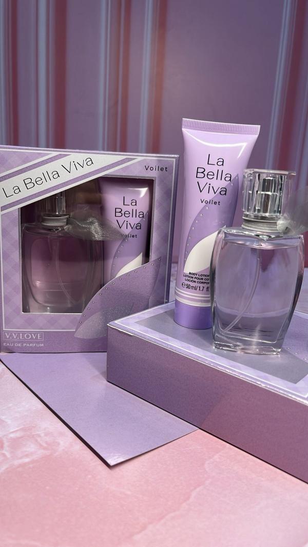 ESTUCHE COLONIA Y CREMA LA BELLA VIVA VOILET