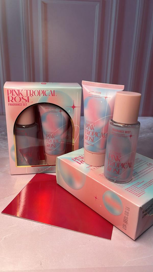 ESTUCHE COLONIA Y CREMA PINK TROPICAL