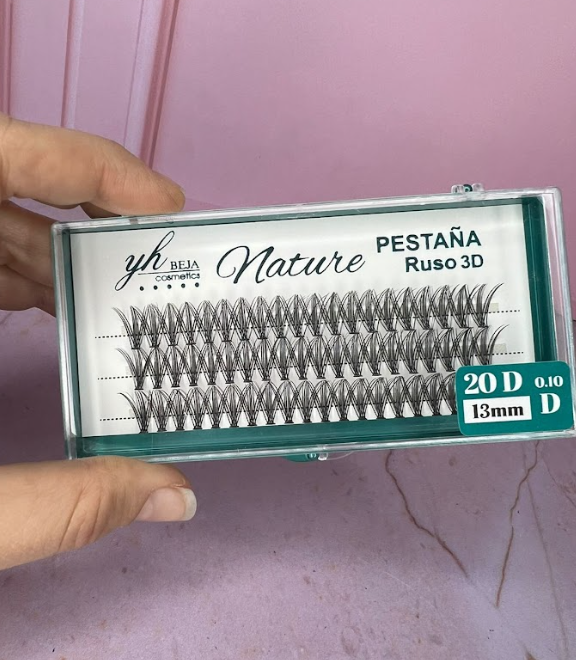 PESTAÑAS 010D NATURE 13 MM VOLIMEN RUSO YH BEJA