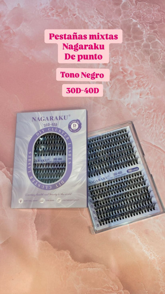 PESTAÑAS  CLUSTER DIY 30D 40D 60D 80D NAGARAKU