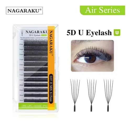 PESTAÑA 5D U 0.07 MIX  NAGARAKU