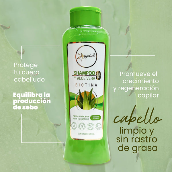 SHAMPOO ALOE VERA CON BIOTINA ANYELUZ